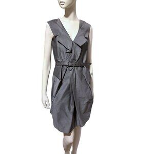 Y2K Lida Baday Silk Blend Mini Dress 10 Pleats Avant Garde Brutalist Minimalist